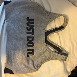 Gray Nike Sports Bra